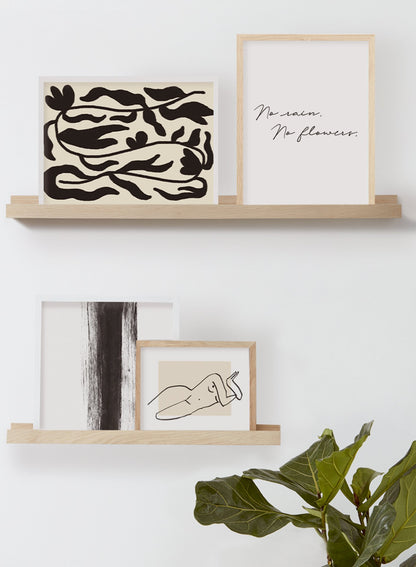 Solid Oak Wall Shelf, 35 in | 89 cm