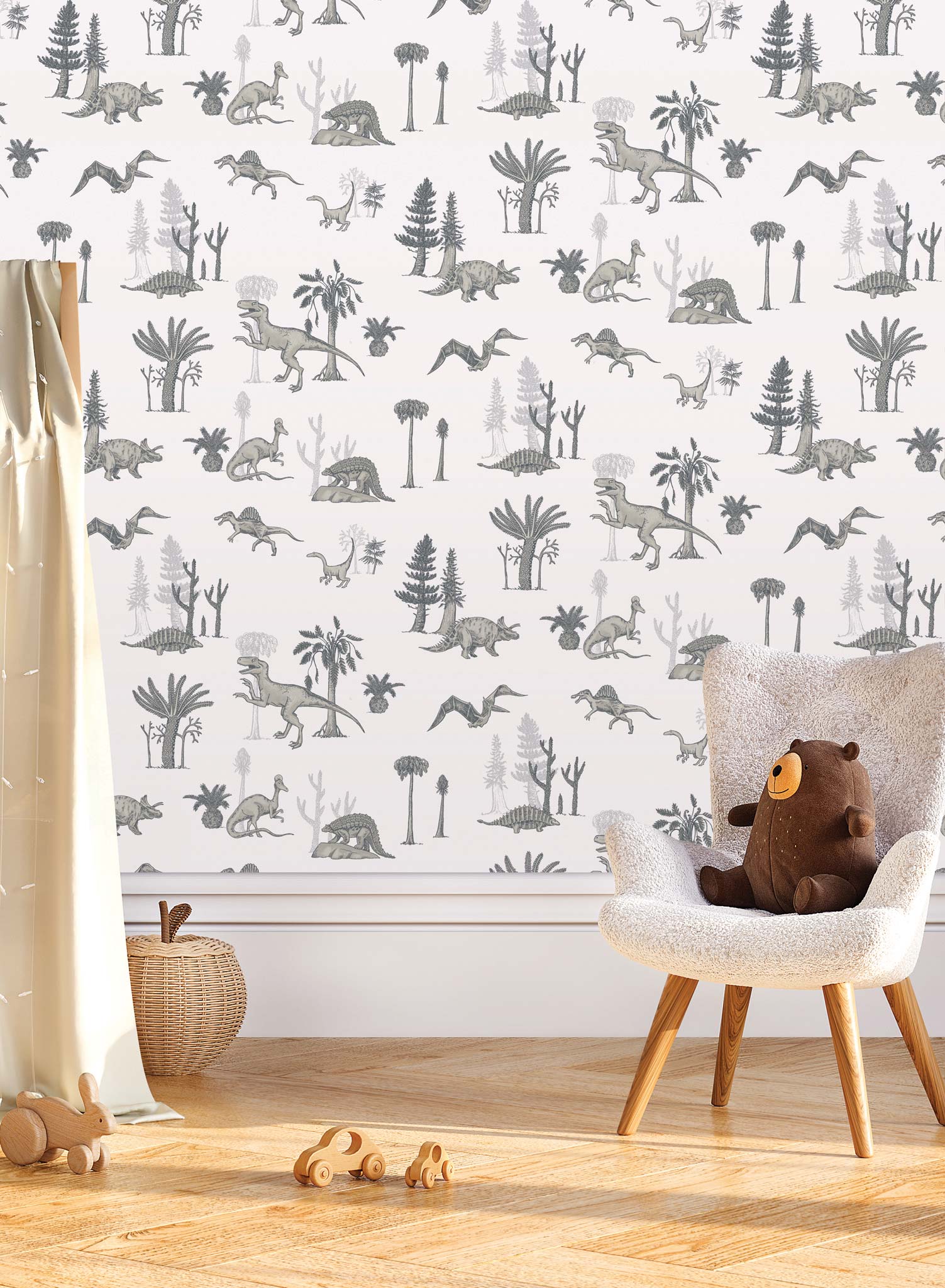 Jurassic is a Minimalist wallpaper by Opposite Wall of their favorite jurassic dinosaurs.