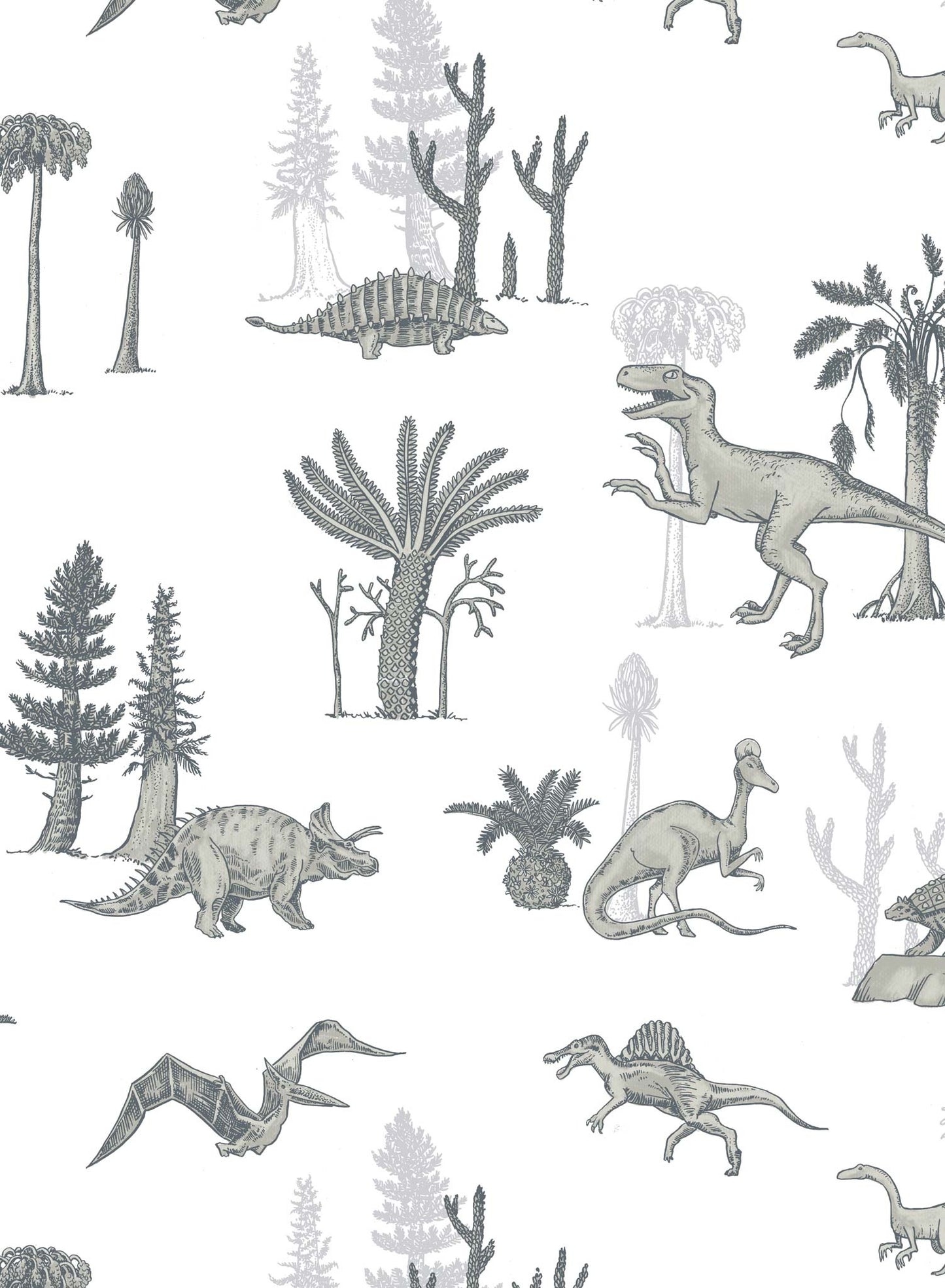 Jurassic is a Minimalist wallpaper by Opposite Wall of their favorite jurassic dinosaurs.