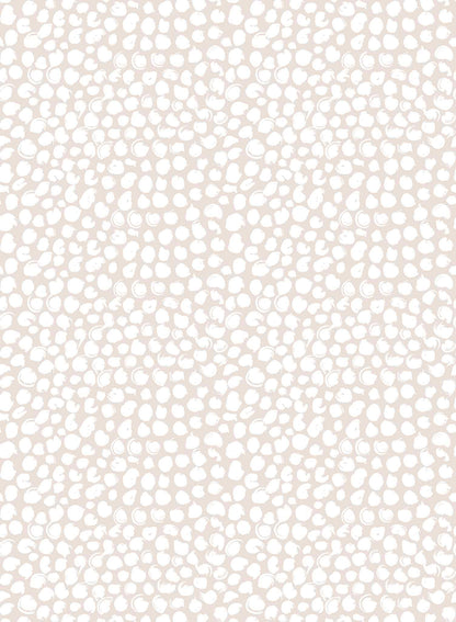 On the Dot is a minimalist wallpaper by Opposite Wall of imperfect dots of different sizes and looks.