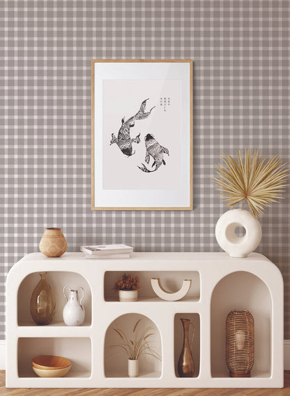 Dorothy is a minimalist wallpaper by Opposite Wall of a soft pastel checkered pattern.