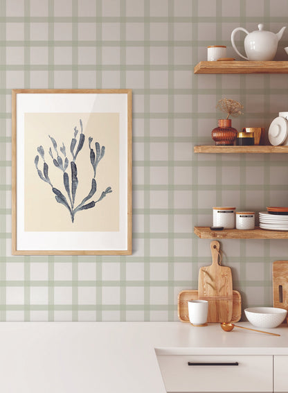 Off the Grid is minimalist wallpaper by Opposite Wall of a never ending grid paper pattern.