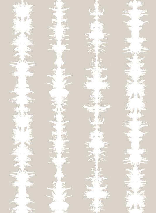 Sound of Silence is a minimalist wallpaper by Opposite Wall of different sound waves aligned vertically.