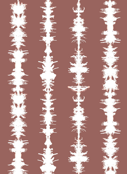 Sound of Silence is a minimalist wallpaper by Opposite Wall of different sound waves aligned vertically.