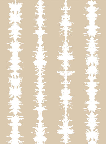 Sound of Silence is a minimalist wallpaper by Opposite Wall of different sound waves aligned vertically.